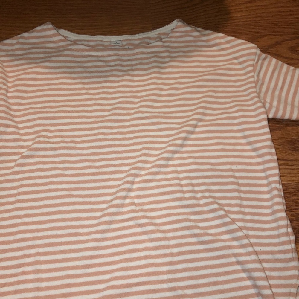 Long sleeve pink and white stripe